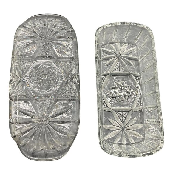 Vintage Anchor Hocking Prescut Butter Dish Star Of David Pattern 1960s - Picture 6 of 6